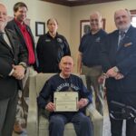 On February 26, 2022 members of Bellevue Lodge presented Br. Gordon Johnson with his 50 year pin and certificate.